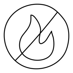 Sticker - An icon design of no fire

