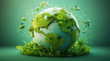 Poster - green planet earth