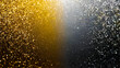 gold and silver glitter falling downward.