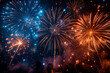Fireworks illuminating the night sky in vibrant bursts of color, celebrating Independence Day across the United States