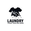 Laundry logo template vector illustration design