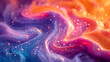 Abstract close-up shot of swirling, colorful liquids in motion, with highlight intricate patterns and textures. Generative AI