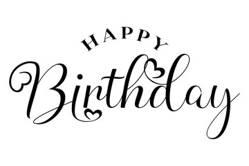Wall Mural - Happy Birthday typography lettering vector illustration.