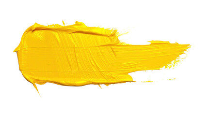 Poster - Yellow paint brush strokes transparent background