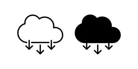 Wall Mural - Cloud icon. Cloud Computing sign. for mobile concept and web design. vector illustration