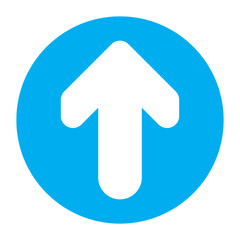 Poster - direction arrow up icon isolated. upward growth arrow symbol flat style design.