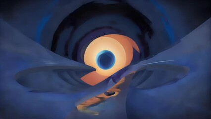 Poster - An abstract representation of a wormhole bridging the gap between parallel dimensions and opening up possibilities for exploration.