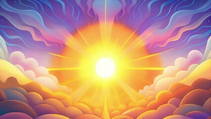 Poster - A symphony of color and energy with rays blending and merging in a chaotic yet harmonious display.