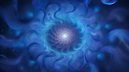Poster - A mesmerizing display of cosmic lace billowing in the neverending depths of space.