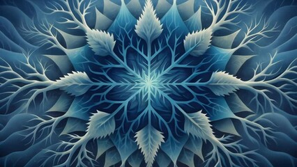 Poster - Jagged and sharp each fractal branching off into countless intricate patterns a frozen forest of frostbite fractals.