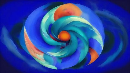 Poster - A swirl of organic and geometric shapes merging together in a symphony of structured chaos.