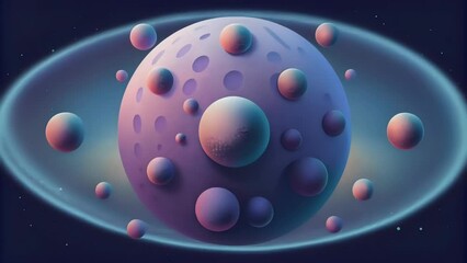Poster - A surreal depiction of dimensional dots with each one appearing to morph and shift in shape and size creating a disorienting visual experience.