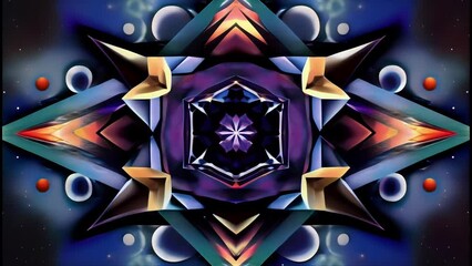 Poster - Through a kaleidoscope of different eras retro and futuristic elements come together in a mesmerizing rhythm that defies time and space.
