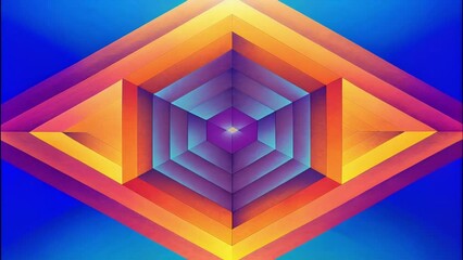 Aufkleber - A vibrant mirage of intersecting lines and angles creating a mesmerizing optical illusion.