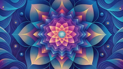 Poster - A neverending cascade of kaleidoscopic shapes and patterns reveal themselves creating a hypnotizing visual experience.