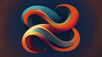 Poster - Smooth and sleek these  swirls form a minimalist yet captivating design.