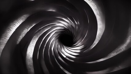 Poster - A mesmerizing swirl of black and white lines creating a seemingly infinite vortex.