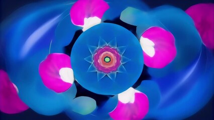Aufkleber - Layers of translucent shapes overlapping to create a complex and dynamic energy field.