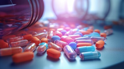 Wall Mural - A Close-Up of Assorted Medications