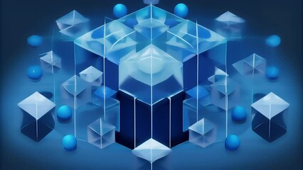 Poster - Orderly and precise formations of geometric shapes like a celestial blueprint.