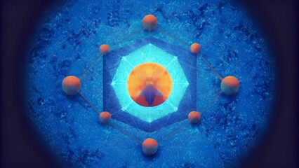 Fototapete - A striking contrast of sharp lines and soft circles creating a captivating geometric constellation.