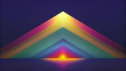 Poster - A minimalist interpretation of the spectral spectrum with clean sleek lines and bold primary colors creating a striking and modern visual