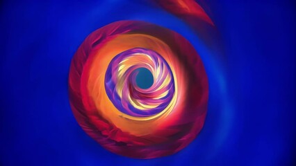 Poster - A fusion of vibrant hues and precise lines spiral and twist forming an otherworldly vision in  Vortex.