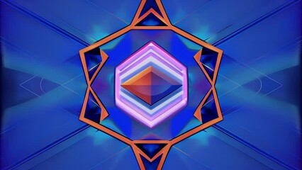 Poster - Clashing lines and overlapping shapes create a sense of depth and dimension in this abstract world of scribbles.