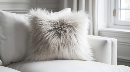 Wall Mural - fur pillow.