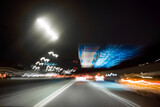 Fototapeta Dmuchawce - Night driving abstract