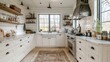 kitchen interior design with Scandinavian style. Generative AI