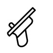 Pistol Vector Line Icon Design