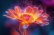 Bright flowers with a soft glow create a dreamy, long exposure, lines, dancing flowers blurred