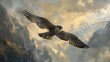 Soaring through the skies, the peregrine falcon, known for its breathtaking speed and agility, glides with unmatched grace.