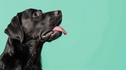 Wall Mural - dog sticking out its tongue generative ai