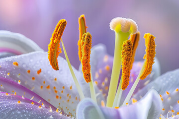 Poster - A close up of a flower with a yellow center and white petals