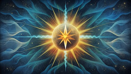 Poster - A pulsating burst of radiant energy resembling the powerful vibrations of sound waves.
