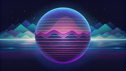 Poster - A digital glitch effect with distorted and glitchy lines pulsing and shifting in rhythm with the sonic waves they represent.