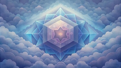 Poster - A kaleidoscope of geometric fog in various hues creating a mesmerizing and hypnotic visual experience.