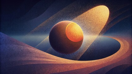Poster - Playful interplay of light and shadow just like the playful dance between the sun and moon during a penumbral lunar eclipse.