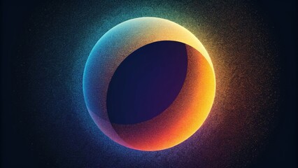 Poster - Gradual blending of colors evoking the gradual transition from light to dark during an annular solar eclipse.