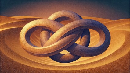 Poster - A chaotic symphony of twisting flowing grains etched in the evershifting sands of time.