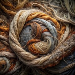 Poster - The rough and rustic nature of woven threads beautifully captured in this abstract image.