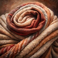 Poster - Soft inter textures that evoke a sense of warmth and coziness much like a rustic blanket.