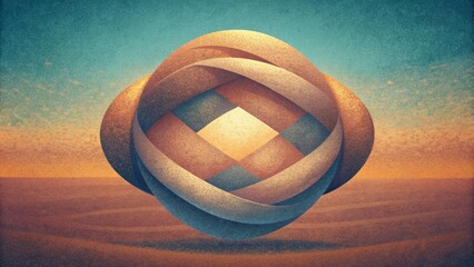 Aufkleber - Softened edges and blurred lines give this rusty weave image a sense of dreaminess and nostalgia.
