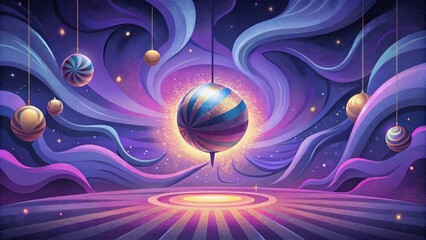 Fototapete - A mesmerizing display of swirling lights evoking images of a disco paradise.