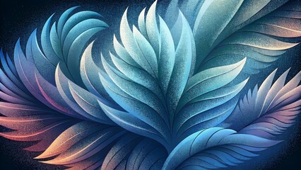 Poster - A vision of abstract feathers their soft and velvety textures creating a mesmerizing illusion.