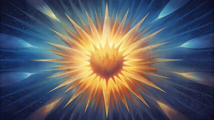 Poster - A radiant explosion frozen in time with each ray a brushstroke adding to the abstract masterpiece.