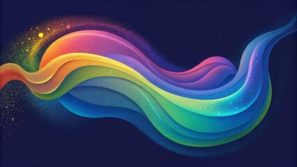 Poster - An abstract depiction of various hues blending together in a fluid motion creating a mesmerizing display of liquid spectrum.