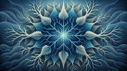 Poster - Jagged and sharp each fractal branching off into countless intricate patterns a frozen forest of frostbite fractals.